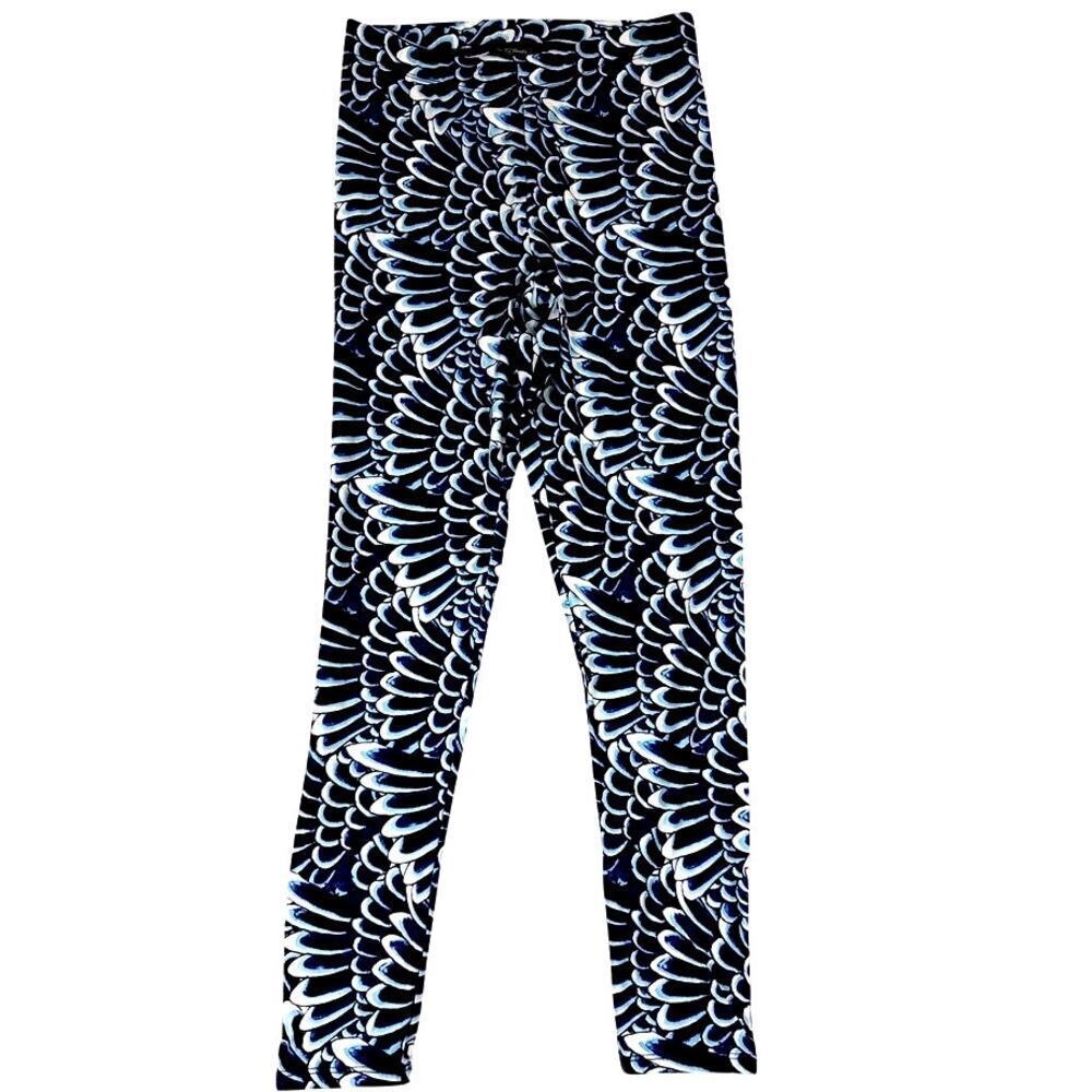 Ed Hardy Blue Wing Print Stretch Leggings Small NWT
